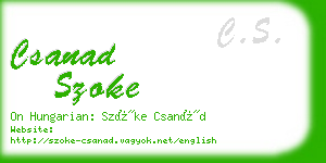 csanad szoke business card